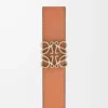 Reversible Anagram belt in soft grained calfskin and smooth calfskin Tan/Black/Old Gold Reversible Anagram belt in soft grained calfskin and smooth calfskin Tan/Black/Old Gold