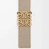 Reversible Anagram belt in supple grained calfskin Clay/Gold Reversible Anagram belt in supple grained calfskin Clay/Gold