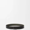 Reversible Anagram belt in supple grained calfskin Dark Khaki/Black/Dark Pal Reversible Anagram belt in supple grained calfskin Dark Khaki/Black/Dark Pal