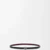 Reversible Anagram Bombé belt in smooth calfskin Black/Burgundy Reversible Anagram Bombé belt in smooth calfskin Black/Burgundy