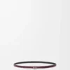 Reversible Anagram Bombé belt in smooth calfskin Black/Burgundy Reversible Anagram Bombé belt in smooth calfskin Black/Burgundy
