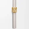 Reversible Anagram cube belt in smooth calfskin Soft White/Sunflower /Gold Reversible Anagram cube belt in smooth calfskin Soft White/Sunflower /Gold