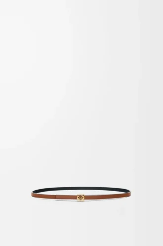 Reversible Anagram Cube belt in smooth calfskin Tan/Black/Gold