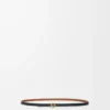 Reversible Anagram Cube belt in smooth calfskin Tan/Black/Gold Reversible Anagram Cube belt in smooth calfskin Tan/Black/Gold