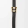 Reversible Anagram Cube belt in smooth calfskin Tan/Black/Gold Reversible Anagram Cube belt in smooth calfskin Tan/Black/Gold