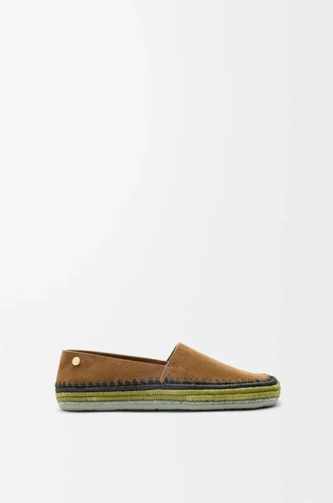 Rio slipper in suede and raffia Brown Rio slipper in suede and raffia Brown