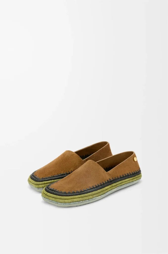 Rio slipper in suede and raffia Brown Rio slipper in suede and raffia Brown