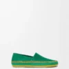 Rio slipper in suede and raffia Green