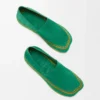 Rio slipper in suede and raffia Green