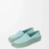 Rio slipper in suede and raffia Light Blue Rio slipper in suede and raffia Light Blue