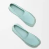 Rio slipper in suede and raffia Light Blue Rio slipper in suede and raffia Light Blue