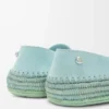 Rio slipper in suede and raffia Light Blue Rio slipper in suede and raffia Light Blue