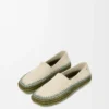 Rio slipper in suede and raffia Light Grey Rio slipper in suede and raffia Light Grey