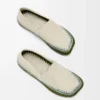Rio slipper in suede and raffia Light Grey Rio slipper in suede and raffia Light Grey