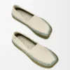 Rio slipper in suede and raffia Light Grey Rio slipper in suede and raffia Light Grey