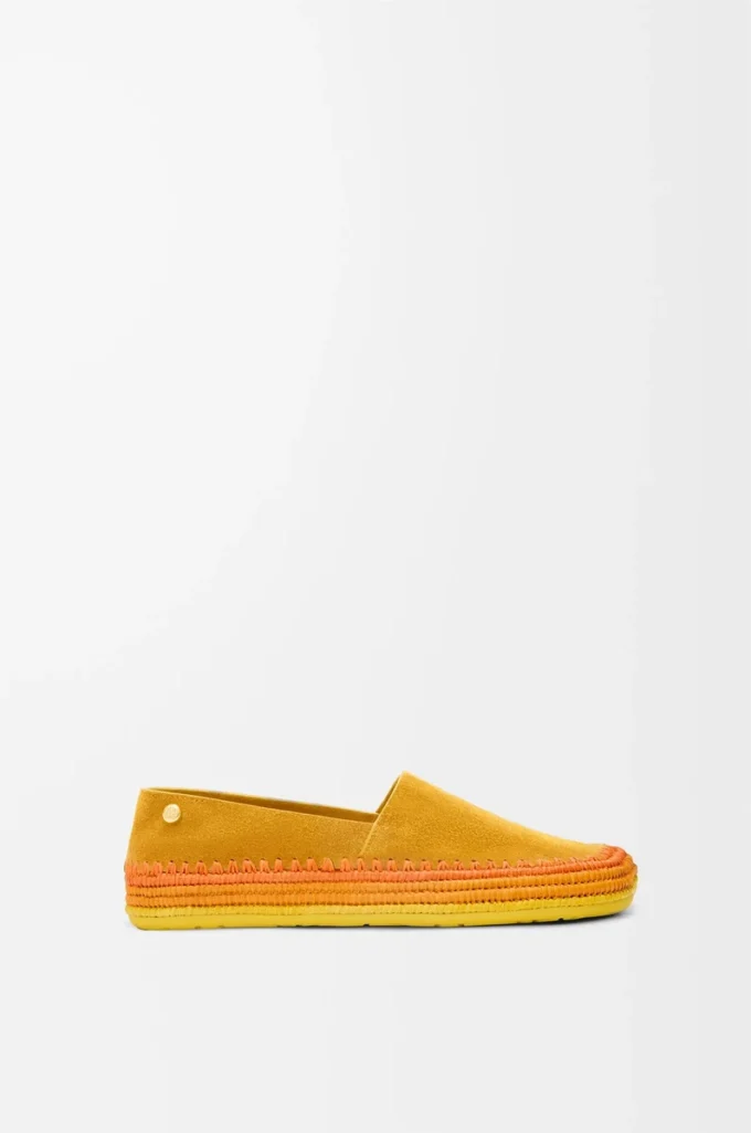 Rio slipper in suede and raffia Orange Rio slipper in suede and raffia Orange