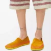 Rio slipper in suede and raffia Orange