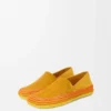 Rio slipper in suede and raffia Orange