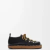 Rivet lace-up in vegetable-tanned calfskin Black Rivet lace-up in vegetable-tanned calfskin Black
