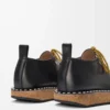 Rivet lace-up in vegetable-tanned calfskin Black Rivet lace-up in vegetable-tanned calfskin Black