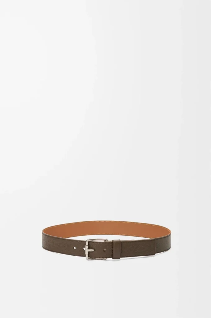 Roller Curve belt in supple grained calfskin Tundra/Vintage Palladium Roller Curve belt in supple grained calfskin Tundra/Vintage Palladium