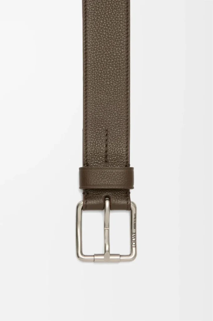 Roller Curve belt in supple grained calfskin Tundra/Vintage Palladium Roller Curve belt in supple grained calfskin Tundra/Vintage Palladium