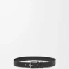 Roller Curve belt in vegetable-tanned calfskin Black/Vintage Palladium Roller Curve belt in vegetable-tanned calfskin Black/Vintage Palladium