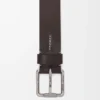 Roller Curve belt in vegetable-tanned calfskin Dark Cigar/Vintage Palladium Roller Curve belt in vegetable-tanned calfskin Dark Cigar/Vintage Palladium