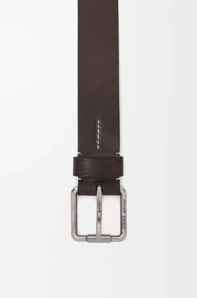 Roller Curve belt in vegetable-tanned calfskin Dark Cigar/Vintage Palladium Roller Curve belt in vegetable-tanned calfskin Dark Cigar/Vintage Palladium