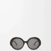 Round Slim sunglasses Black