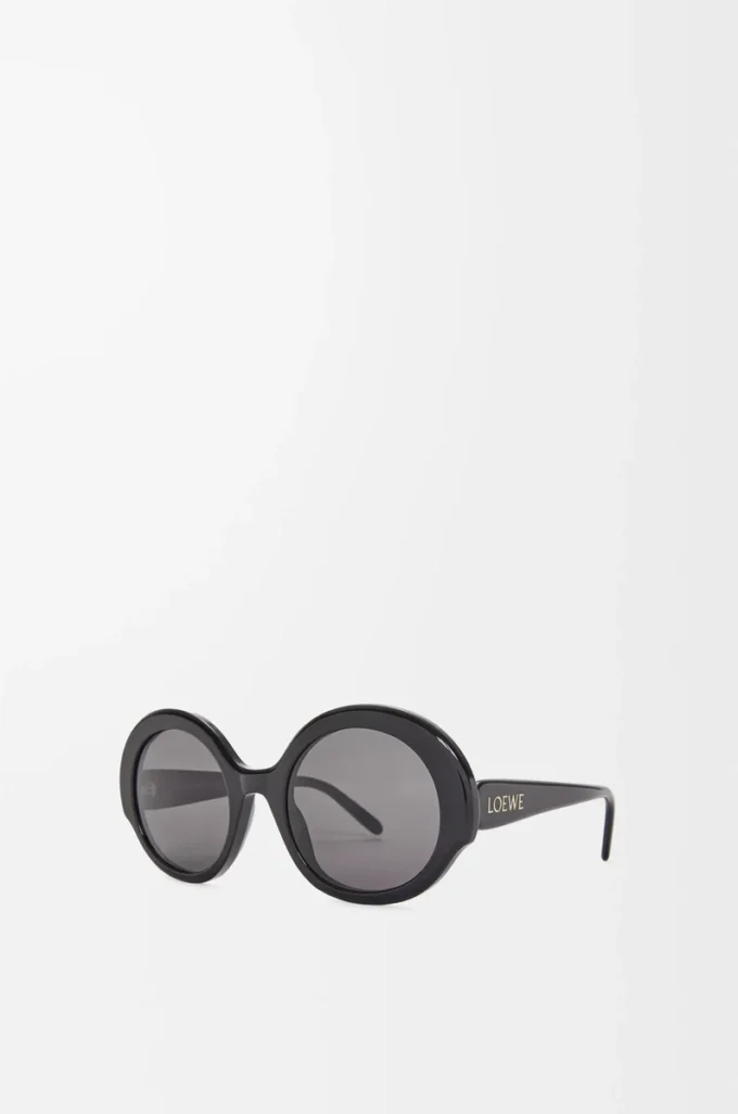 Round Slim sunglasses Black