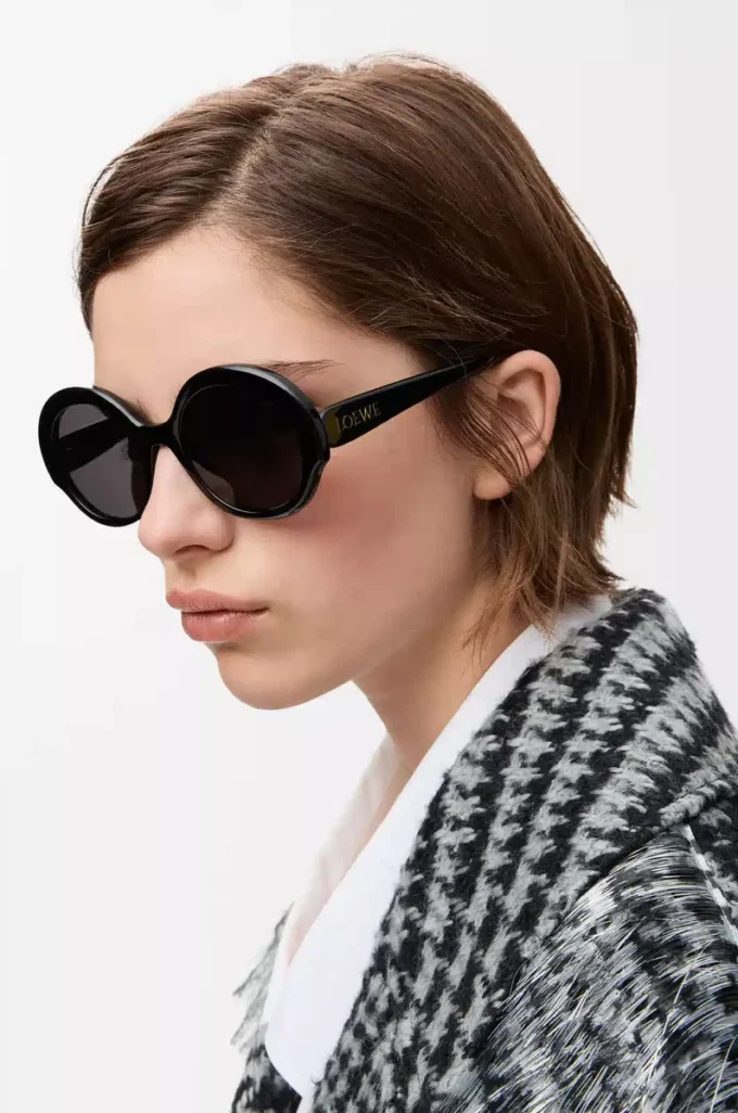 Round Slim sunglasses Black