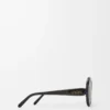 Round Slim sunglasses Black