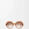 Round Slim sunglasses Light Caramel