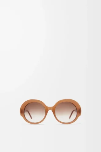 Round Slim sunglasses Light Caramel