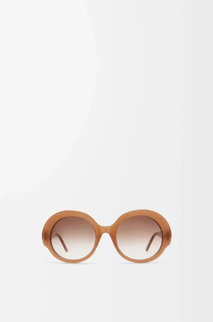 Round Slim sunglasses Light Caramel