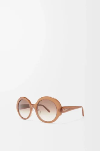 Round Slim sunglasses Light Caramel