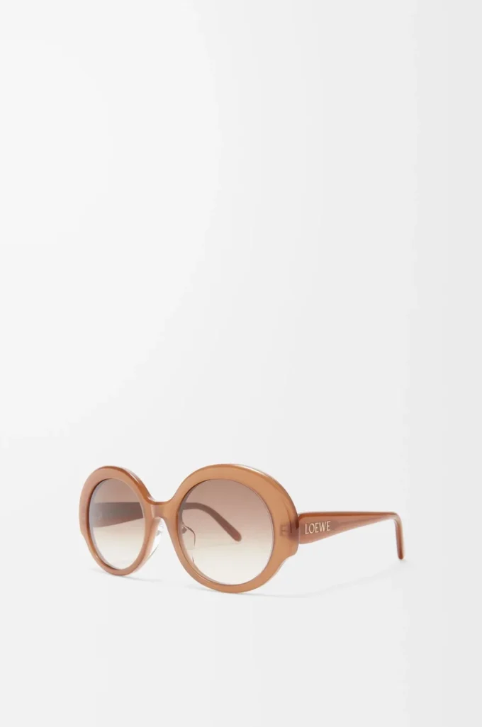 Round Slim sunglasses Light Caramel