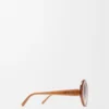 Round Slim sunglasses Light Caramel