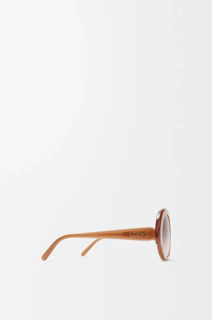 Round Slim sunglasses Light Caramel