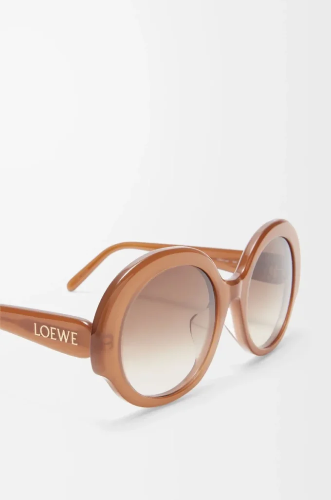 Round Slim sunglasses Light Caramel