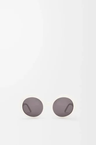 Round Slim sunglasses White/Ivory