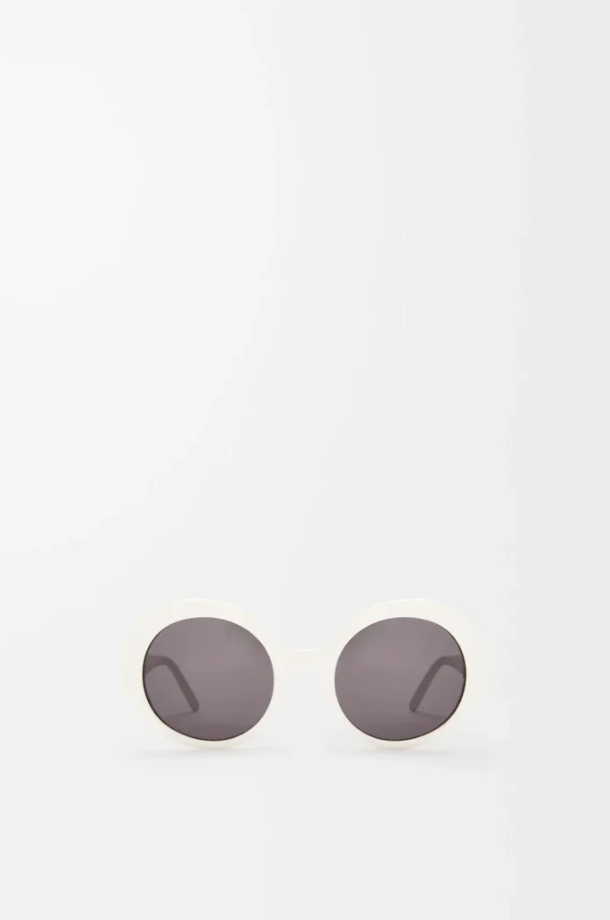 Round Slim sunglasses White/Ivory