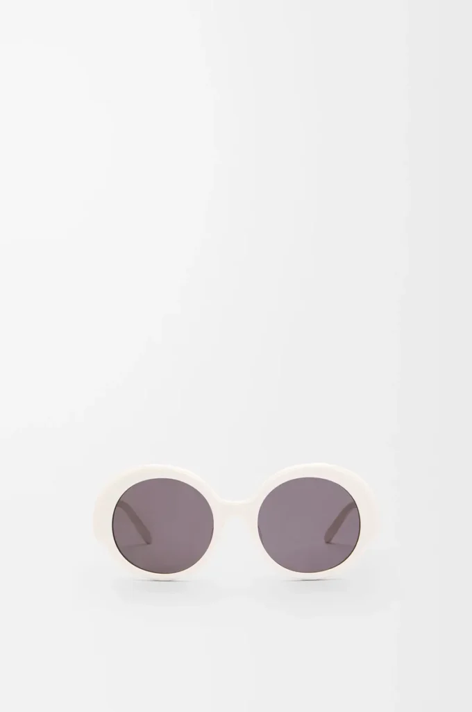 Round Slim sunglasses White/Ivory