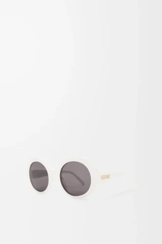 Round Slim sunglasses White/Ivory