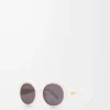 Round Slim sunglasses White/Ivory