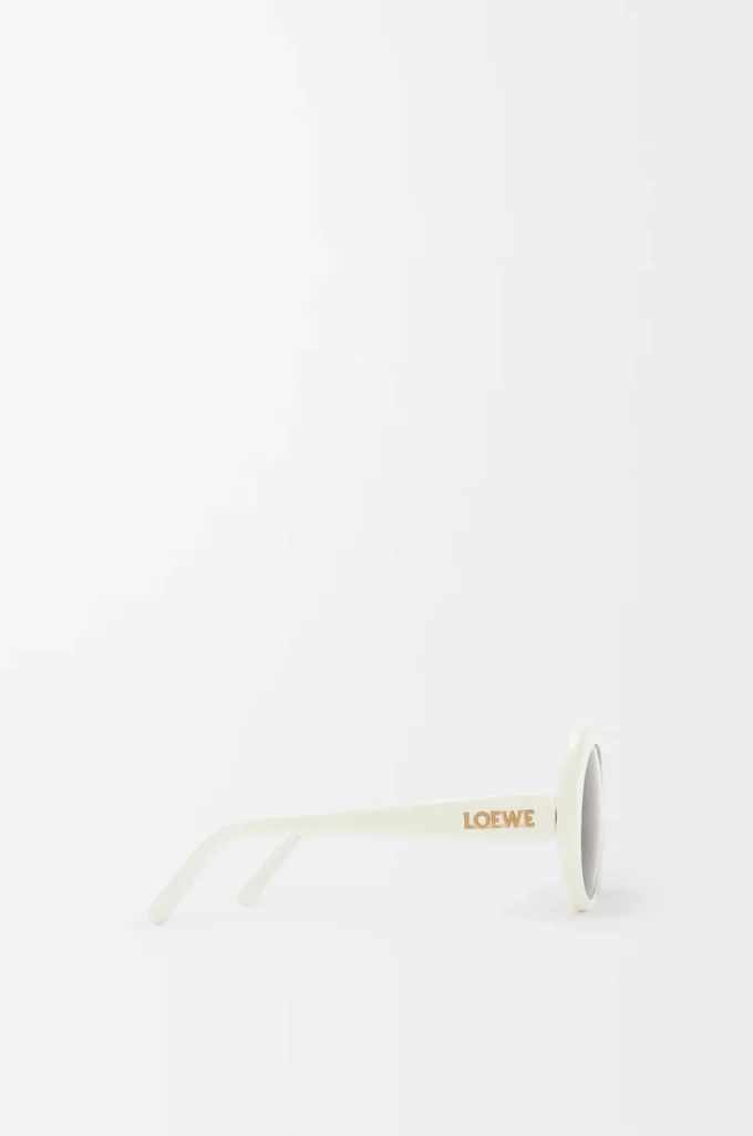 Round Slim sunglasses White/Ivory