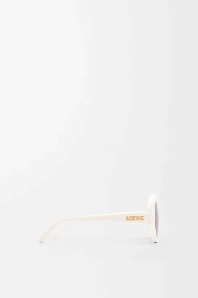Round Slim sunglasses White/Ivory