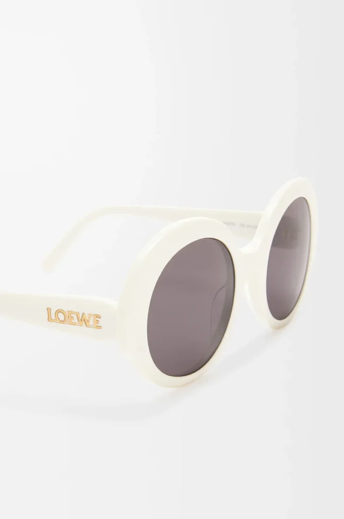 Round Slim sunglasses White/Ivory