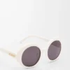 Round Slim sunglasses White/Ivory
